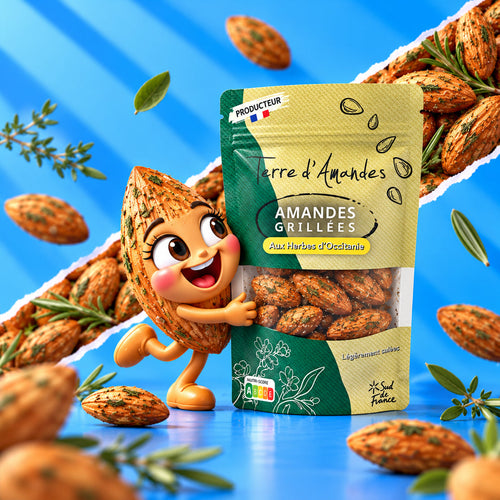 Amandes grillées - Herbes d'Occitanie
