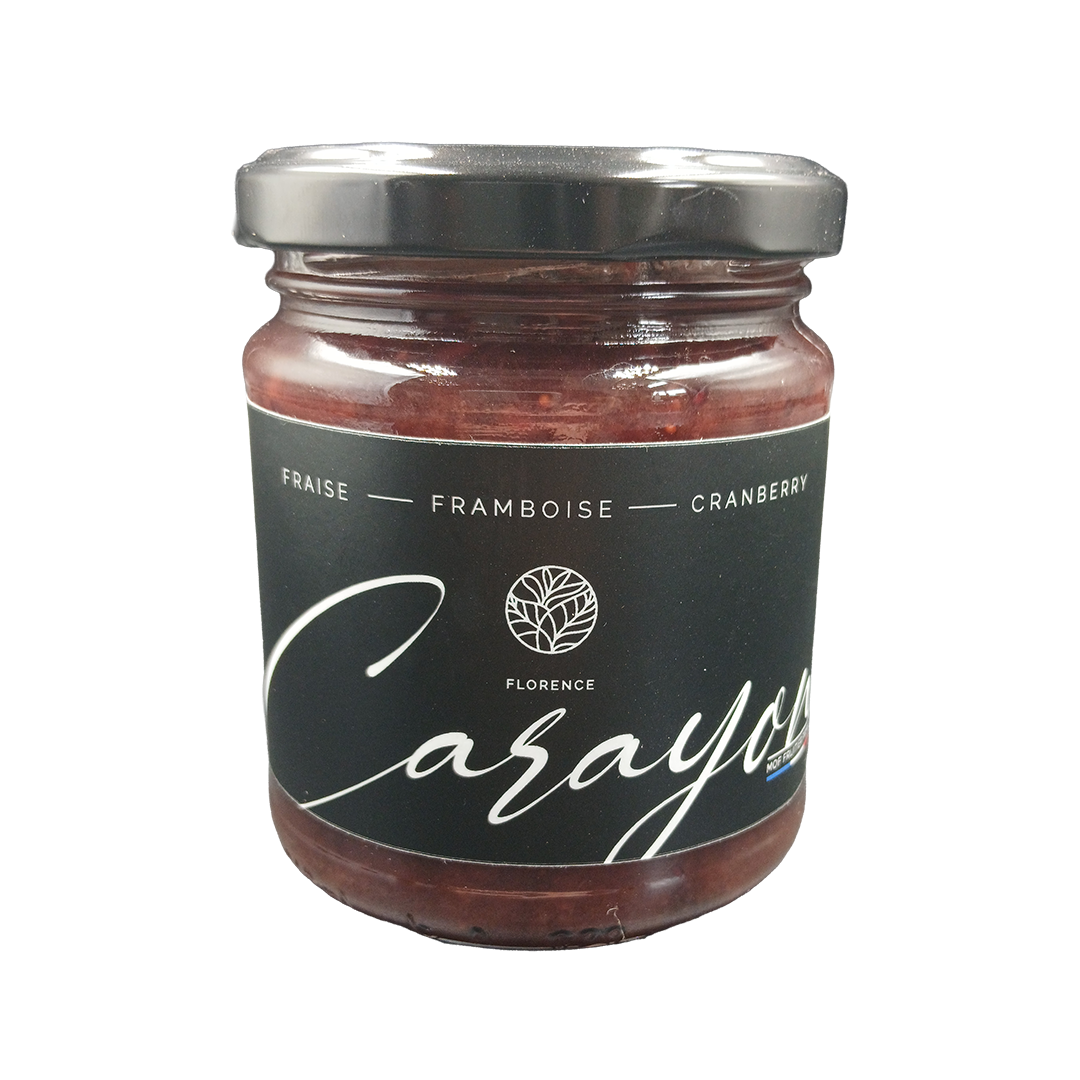 Confiture - Fraise framboise et cranberry