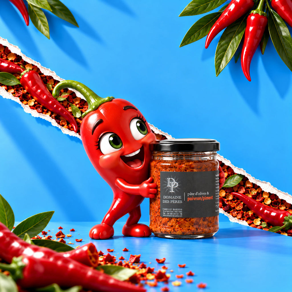 Pâte d'olives - Piment et poivron